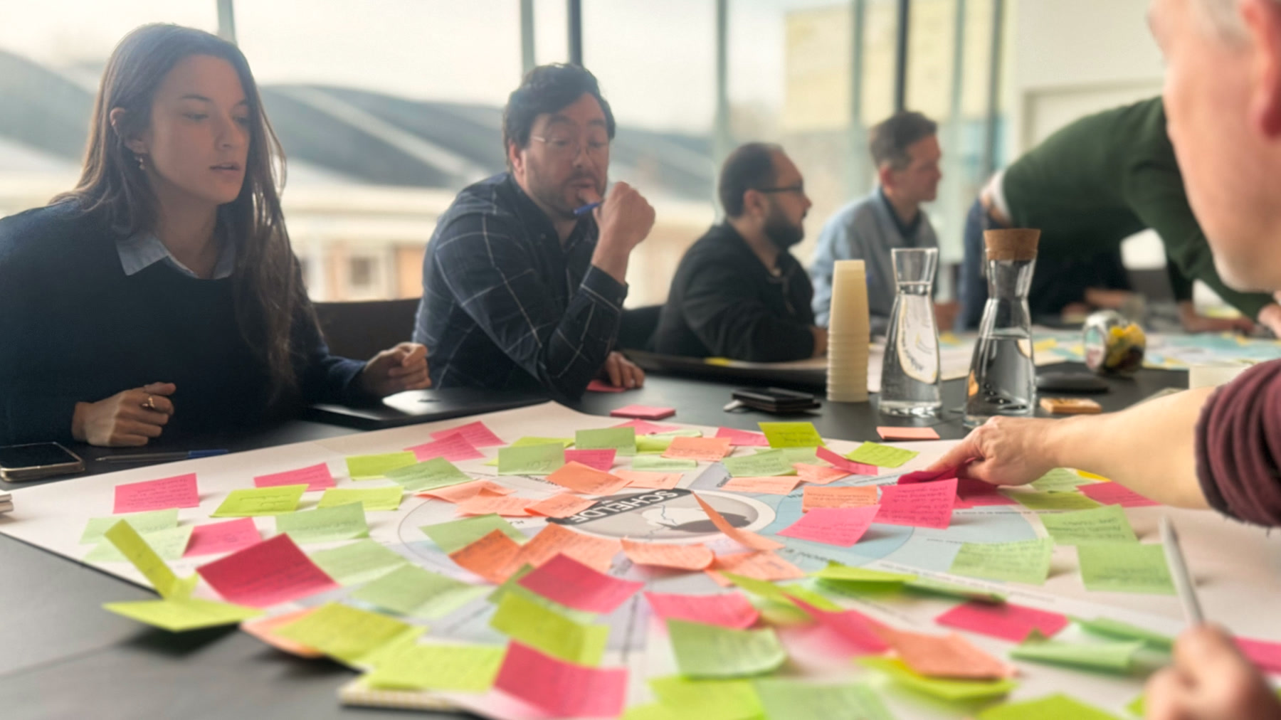 Scheldt workshop – planning board with post-it notes